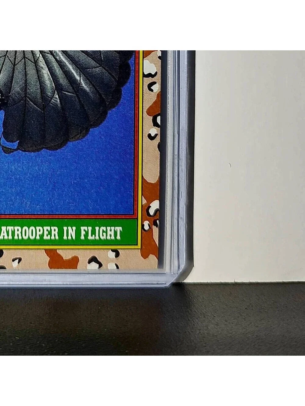 Paratrooper in Flight 1991 Topps Desert Storm #70 Card
